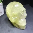 Large natural rainbow citrine quartz skulls carved yellow crystal gemstone skulls healing stone crafts