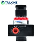 Tailonz Pneumatic Airtac Type BR3000 Pneumatic FRL Two Units Air Filter Regulator Oil Lubricator with Pressure Guauge