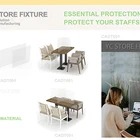 High quality clear acrylic anti sneeze protection screen for office restaurant
