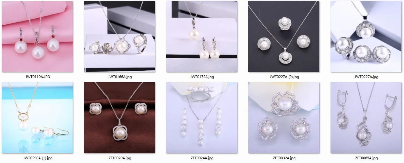 pearl 925 silver jewelry set