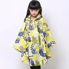 Custom printed plastic rain poncho for kids adult PE disposable rain coat