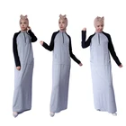 Long sleeves comfortable islamic clothing abaya dress cotton fabric muslim Dubai sports abaya