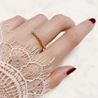Jewelry Ring Ring ROMANTIC 2020 Fashion Elegant Women Jewelry 18K Gold Plated Stainless Steel Bamboo Rings