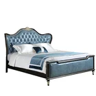 New AJJ MA29 bedroom furniture King luxury new fashion bed STYLISH LEATHER BED double leather Pull buckle bed