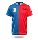 Best grade 2019 custom sublimation Blue and Red Design Soccer Jersey wear