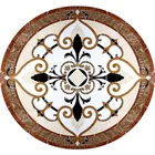 Polished Flooring Medallions Flower Waterjet Mosaic Pattern Parquet Marble