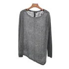 2021 Fashion Wholesale and Customized Latest Design Trendy Recycled Knit Cashmere Pullover With Lace Back