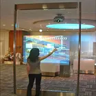 24'' Rear Projection Screen Film/Self Adhesive 3D Transparent Holographic Film / Window Glass Touch Foil