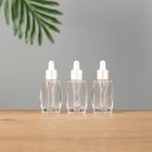 2 Oz Frosted 30ml 60 Ml Dropper Bottle Glass Black Red Pink Amber Clear Flat Square Rectangle Glass Dropper Bottles/