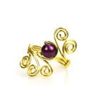 Ring Women Women's High Quality Handmade Crystals Bead Wire Wrap Ring For Women Jewelry