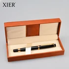 Professional Factory Executive Writing Roller Ball Pen with Box Set Black Metal Pen with Case Paper Box
