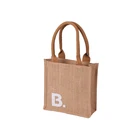 Personalised Reusable Custom Logo Grocery Shopping Jute Tote Bags