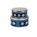 2 Tin Tins Jh First-rate Quality 2 Size Round Tin Box Metal Tin Tea Wholesale Tea Tins