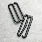 Wholesale adjustable metal nylon coated bra strap buckle bra clasp hook slider ring
