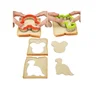 Food grade baking mould with multi-purpose Set of 4-pieces sandwich cutter for kids bento lunch
