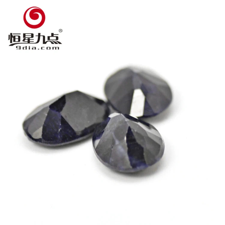 2GN02013A Wholesale 7*5mm Oval Shape Natural Chinese Black Sapphire