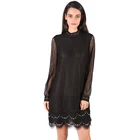 Top quality women black dresses lady elegant summer new style