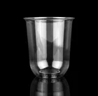 98mm 500ml U shape pet plastic disposable take away plastic cup