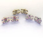Diamond Customize Brass Double Cc Zirconia Diamond Stud Earrings For Women