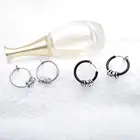 S925 pure silver Korean version temperament personality man stud star earrings with a fashionable hop boy