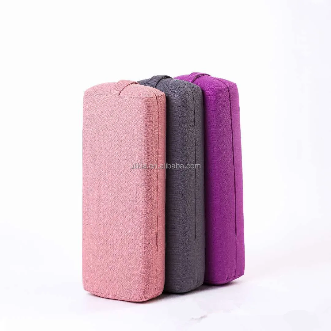 Yoga Bolster Pillow for Meditation and Support - Rectangular Yoga Cushion - Yoga Accessories with Carry Handle