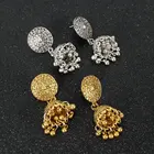 Jewellery Royal Alloy Antique Gold Plated Long Retro Jumka Earrings Indian Traditional Jewellery