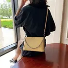 Hand Bag Women New Stylish Solid-color Chain Hand Bucket Bag Casual One-shoulder Armpit Bag For Women