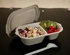 cheap clear biodegradable plastic microwave corn starch salad rice lunch bowl box with lid