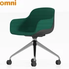 Cloth executive swivel office chairs,fabric armchairs with metal aluminium base