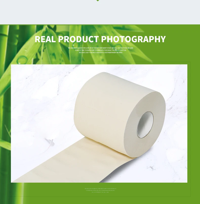 Wholesale 3 4 ply soft personalized private label unbleached bamboo toilet paper tissue roll water soluble embossed