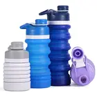 Transparent Unbreakable plastic Free silicone Customizable Cheap Motivational Water Bottle for sports