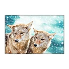Modern Art Pop Painting Animal Wolf Frame Artwork