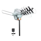 Tv 50 Hd VHF UHF TV Antenna 50 Miles Amplified HD Digital Indoor Adapter Coax Cable TV Antenna