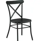 X back Dining Chair accent chair antique metal iron chair