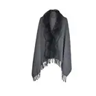 Winter Warm Fashion Solid Color Long Thickening Fur Collar Cashmere Scarf Shawl with 4 colors for choice