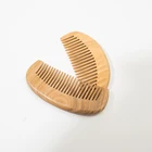 OEM natural wooden lice moustache pocket beard hair comb