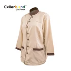 European fancy durable custom logo women cleaner workwear hotel room service cleaning uniform