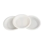 8 inch food plate white natural disposable tableware corn starch PLA plastic