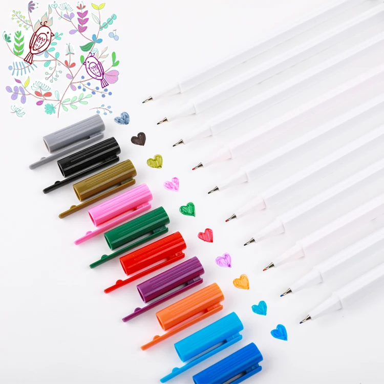 12色双线笔轮廓笔创意艺术记号笔,用于贺卡,diy帐户,海报,绘画 buy