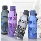 2019 fashion cheap sport portable camouflage colorful water bottle custom logo bottle for outdoor drinking