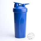 Protein Shaker Bottle with Ball BPA Free Plastic Sports Water Bottle Leakproof Shaker Cup for Fitness Sports and Travel