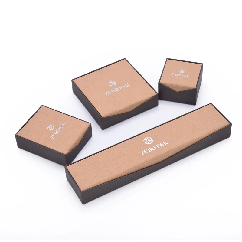 oem leatherette paper folded box jewellery packaging boxes