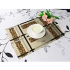 Promotion 30cm * 45cm Vinyl kitchen PVC kids place mats gold color