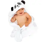 organic cotton animal newborn toddler hooded towel for babies 75X75cm