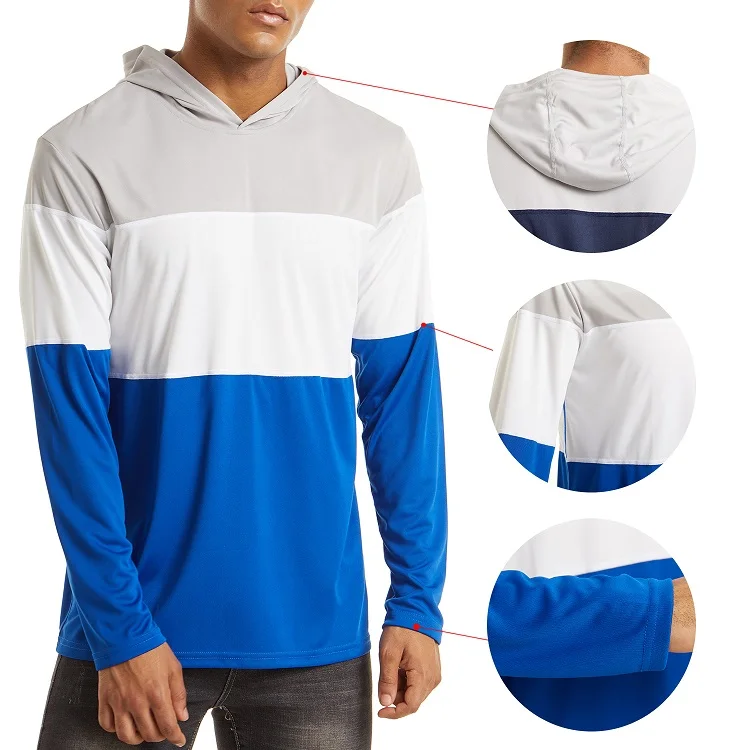 Outdoor Cheaper Sun Hoodies Anti-UV Fast Drying Men's Summer UPF 50 Long Sleeve Hoody  Fishing Hiking Shirts Tops