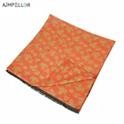 Amazon Brand Aimpellor Paisley Floral OEM Custom Printed Square Scarf Screen Printing Man Fashion