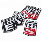Wholesale Iron on Fashion Design Custom Letter Logo Machine Embroidery Patches for Polo Shirts