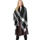 S668 Women Winter 140x140cm cashmere Large Square blanket Tartan Plaid Pashmina Shawl Scarf Poncho Shawl scarf