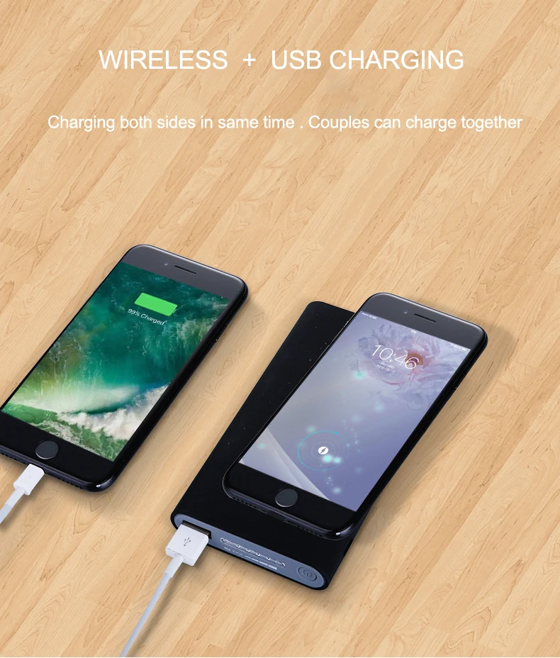 Slim Wireless Power Banks 10000Mah Wireless Charging Power Bank - ANKUX.COM