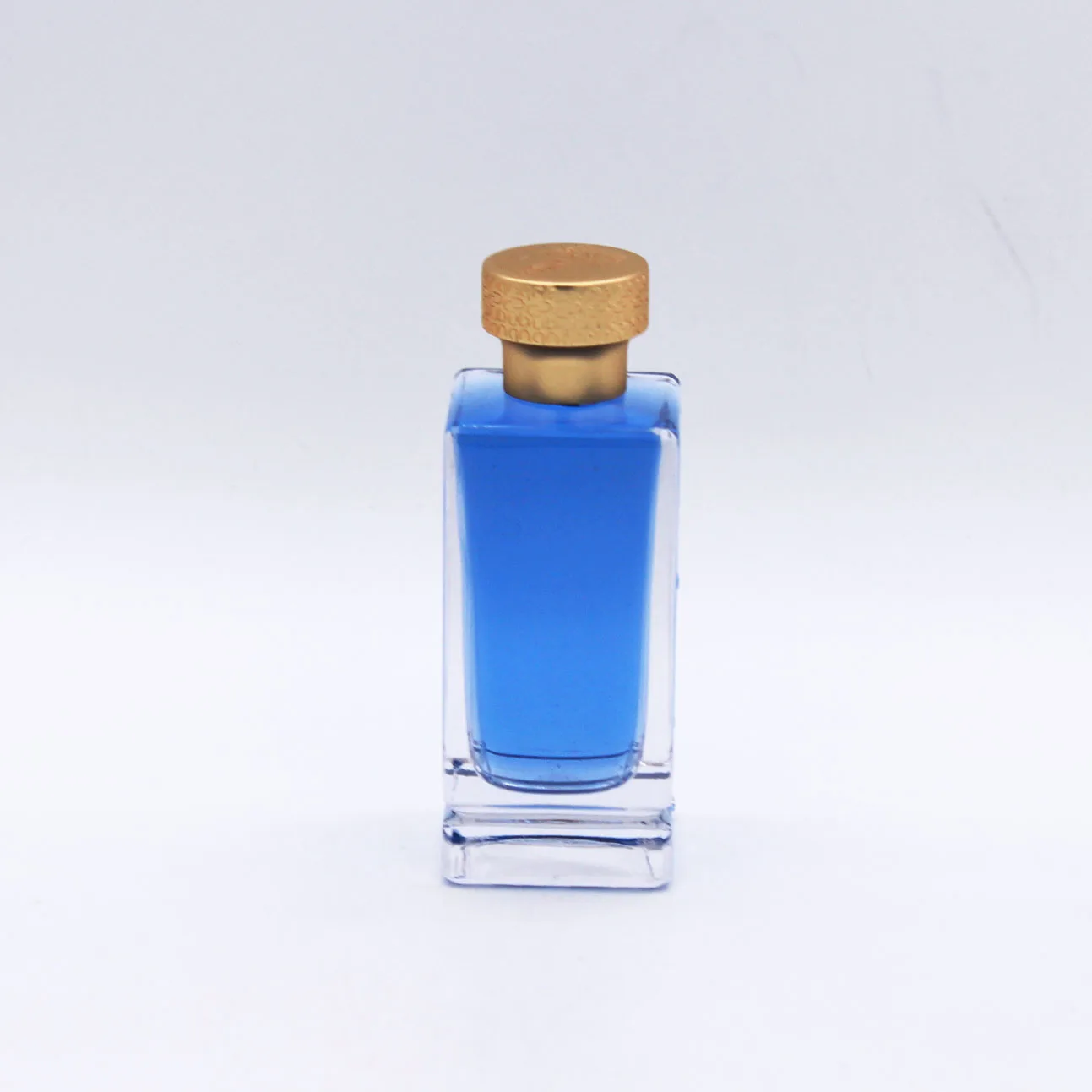 long square cylindrical high quality transparent custom glass bottles perfumes for sale